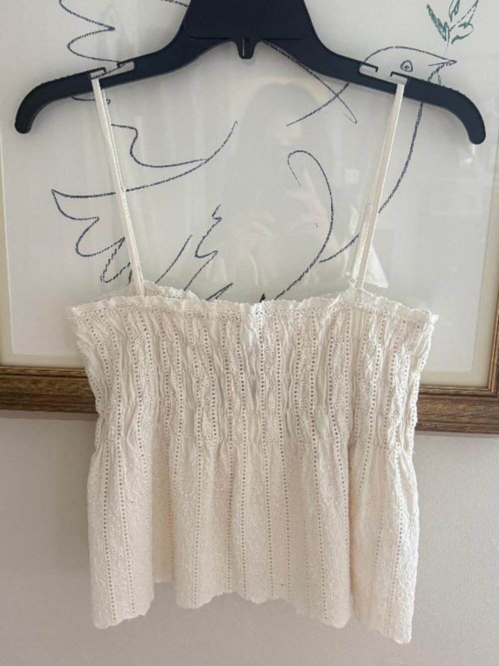 NWT Mikuta Ivory Eyelet top size S